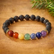 7 Chakra Natural Stone Bracelet for Balance, Energy & Healing