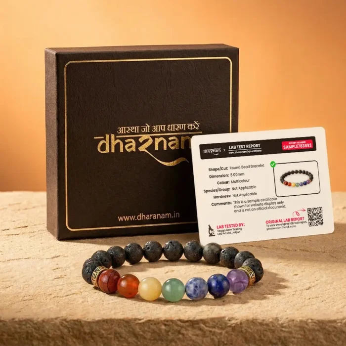 7 Chakra Natural Stone Bracelet for Balance, Energy & Healing - Image 7