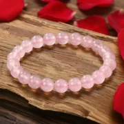 Rose Quartz Natural Stone Bracelet for Love, Healing & Inner Peace