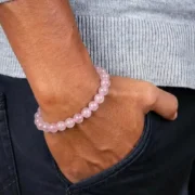 Rose Quartz Natural Stone Bracelet for Love, Healing & Inner Peace - Image 3