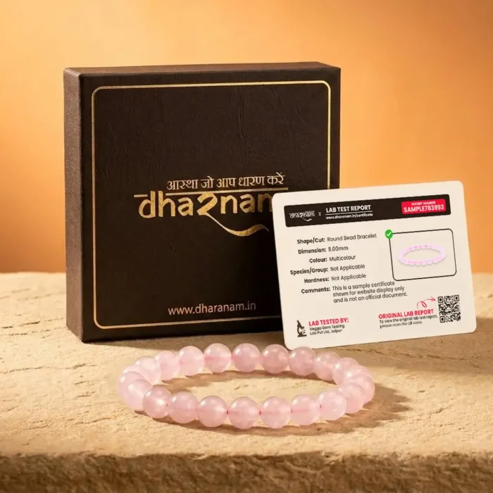 Rose Quartz Natural Stone Bracelet for Love, Healing & Inner Peace - Image 7