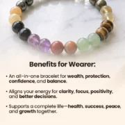 Sampurnam All-in-One 12 Natural Stones Bracelet for Wealth, Protection & Balance - Image 3