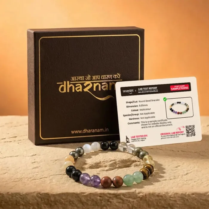 Sampurnam All-in-One 12 Natural Stones Bracelet for Wealth, Protection & Balance - Image 8